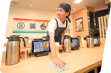 てんや 清掃のイメージ